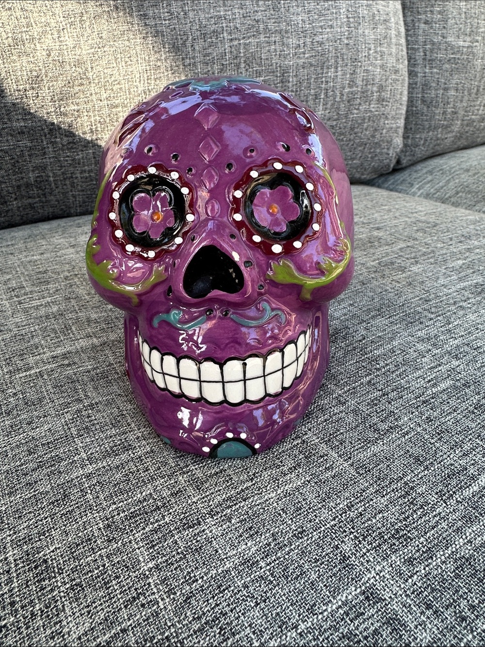 Purple Ceramic Sugar Skull!
